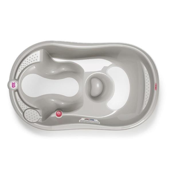 OKBaby Bebek Banyo Seti Onda Evolution Dijital Termometreli Çift Yönlü Bebek Küveti A. Gri & Bebek Küvet Taşıyıcı