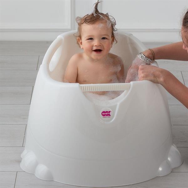 OKBaby Bebek Banyo Seti Opla Küvet & Splash Bebek Duşu A. Gri