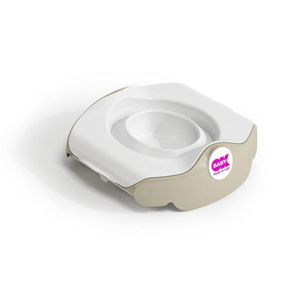OKBaby Bebek Banyo Seti Roady Eğitici Oturak & Klozaet Adaptörü A. Gri &  Disposable Bez Seti 10lu