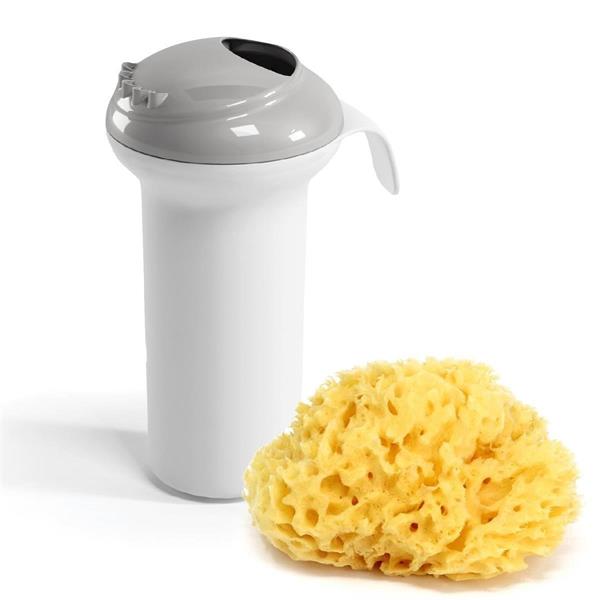 OKBaby Bebek Banyo Seti Splash Bebek Duşu A. Gri & Doğal Banyo Süngeri No:12 Orta