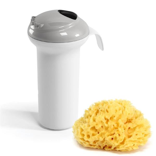 OKBaby Bebek Banyo Seti Splash Bebek Duşu A. Gri & Doğal Banyo Süngeri No:10 Küçük