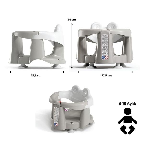 OKBaby Crab Bebek Banyo Seti 3 Parça Açık Gri