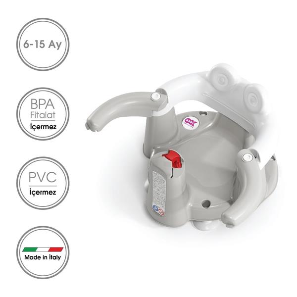 OKBaby Crab Bebek Banyo Seti 3 Parça Açık Gri