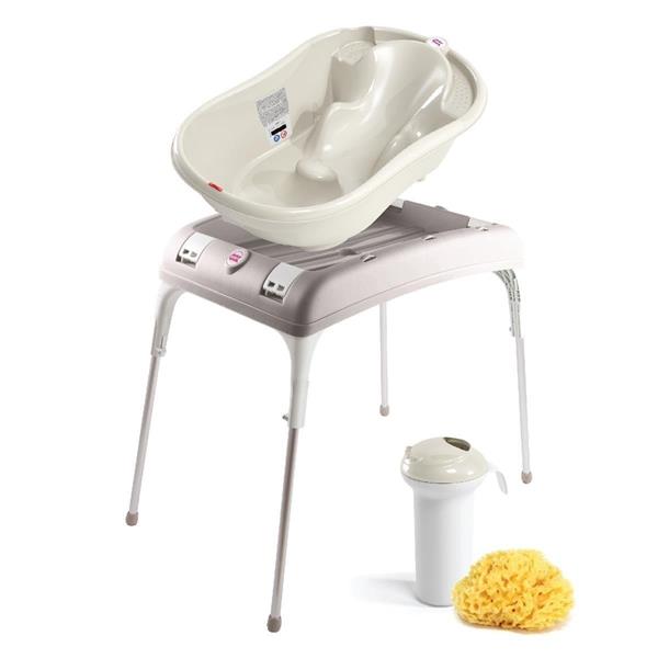 OKBaby Onda Bebek Banyo Seti 4 Parça Kırık Beyaz