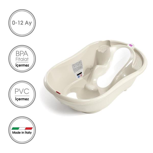 OKBaby Onda Evol Bebek Banyo Seti 3 Parça Kırık Beyaz