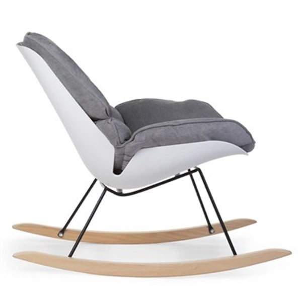 Sallanan Anne Sandalyesi, Naturel Gri & Beyaz