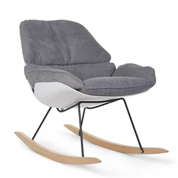 Sallanan Anne Sandalyesi, Naturel Gri & Beyaz