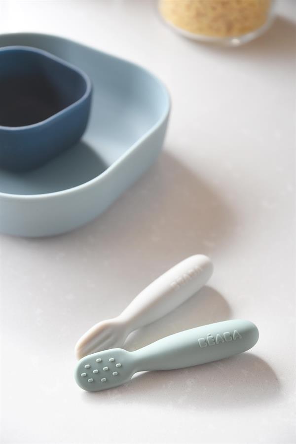 Silikon Kaşık Seti, Sage green/velvet grey