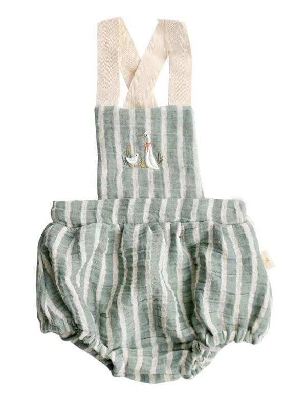 Anne Kaz Nakışlı Müslin Bebek Salopet - Mint STD