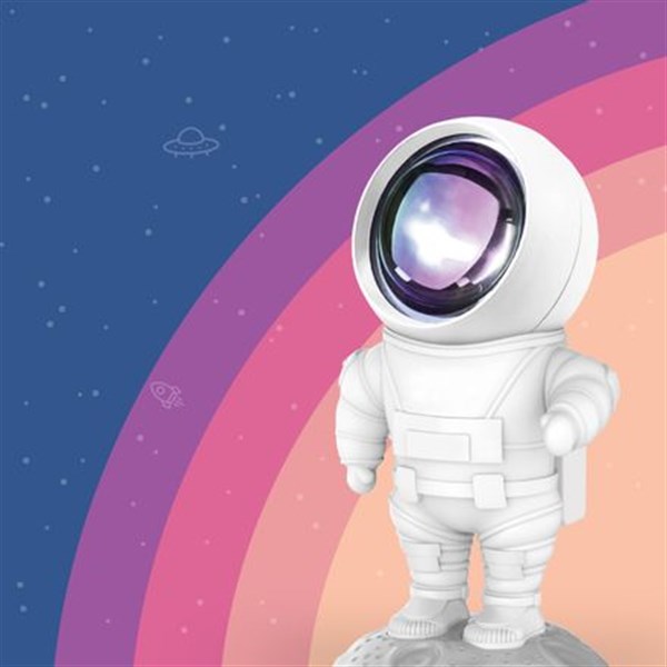 Astronot Projeksiyon Gece Lambası - Mavi
