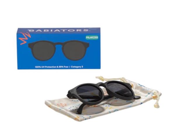 Babiators Smoke Polarize Lensli Keyhole Güneş Gözlüğü Jet Black 0-2 Yaş