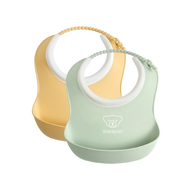 BabyBjörn 2´li Mini Yumuşak Mama Önlüğü Powder Yellow / Green
