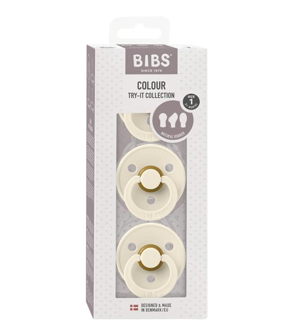 Bibs Try It Colour Üçlü Emzik Seti Ivory