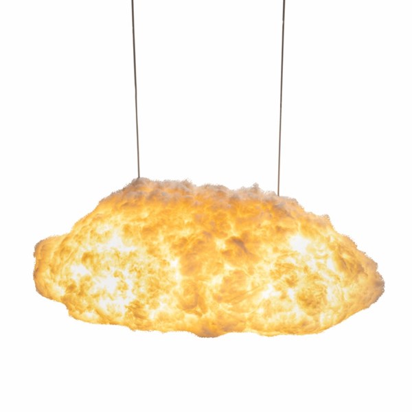 Bouffeecloud Bulut  Sarkıt Large Aydınlatma RGB Kumandalı Beyaz Kablolu