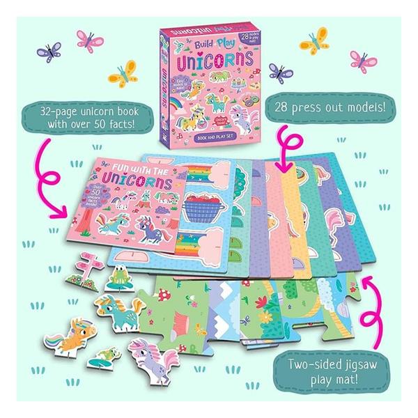 Build and Play Unicorns Book and Play Set