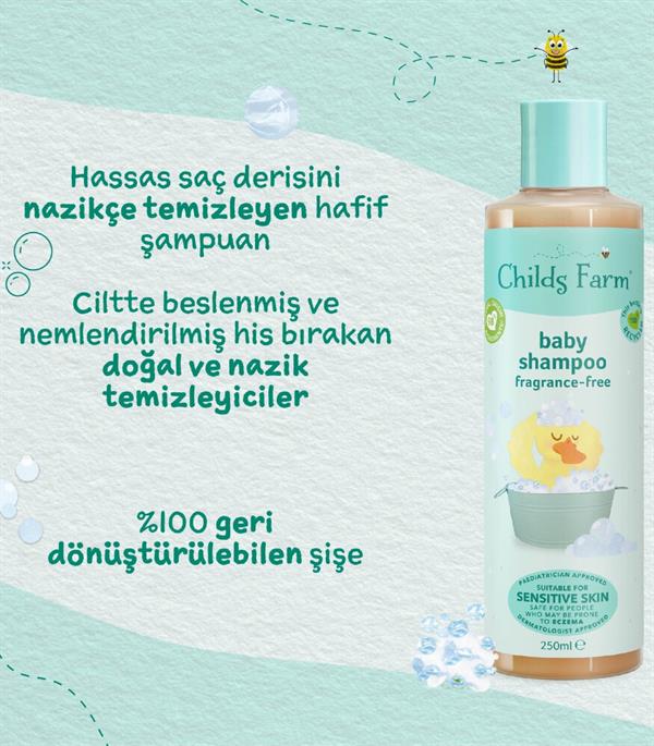 Childs Farm Parfüm İçermeyen Bebek Şampuanı 250ml