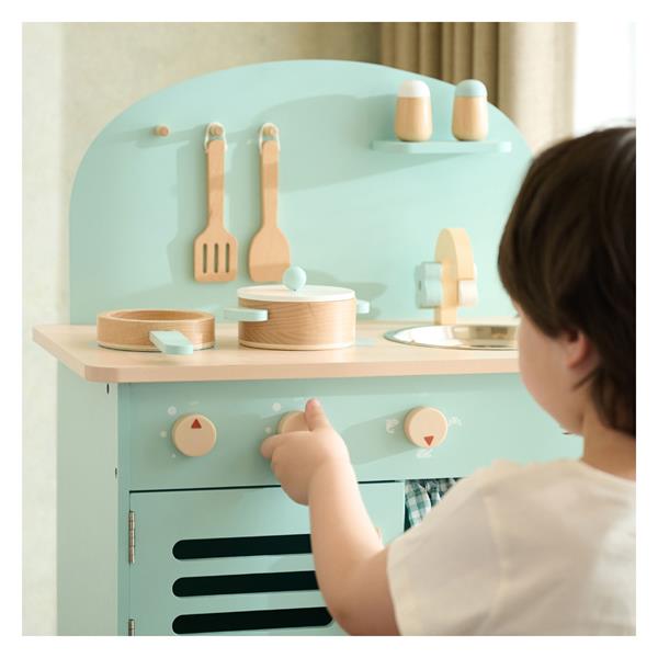 Classic World Ahşap Mavi Retro Mutfak