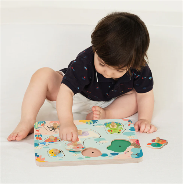 Classic World Ahşap Sesli Puzzle - Göl