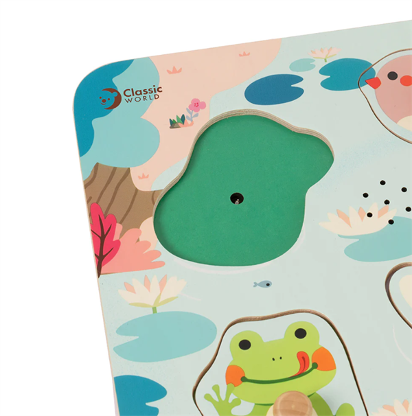 Classic World Ahşap Sesli Puzzle - Göl