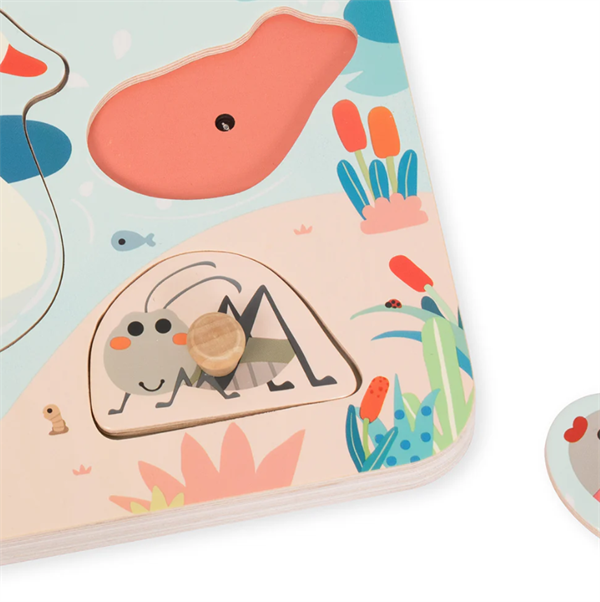 Classic World Ahşap Sesli Puzzle - Göl