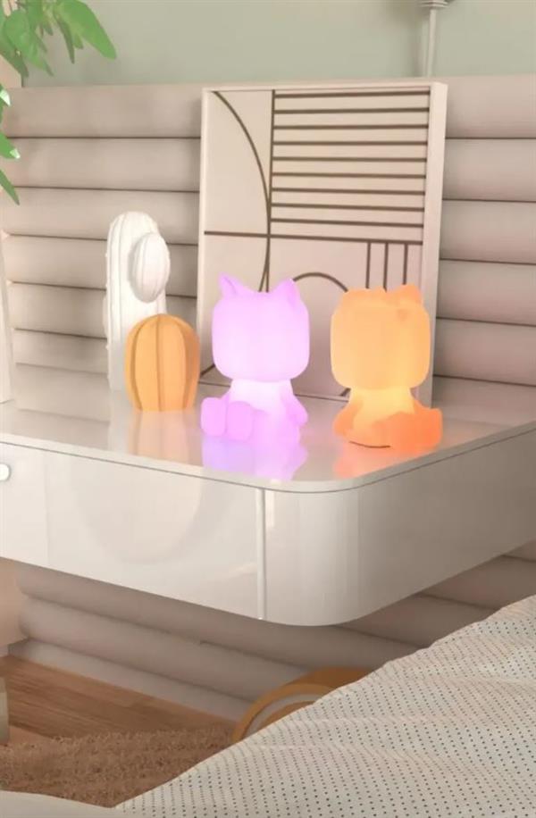 Çok Renkli Gece Lambası - Dinozor