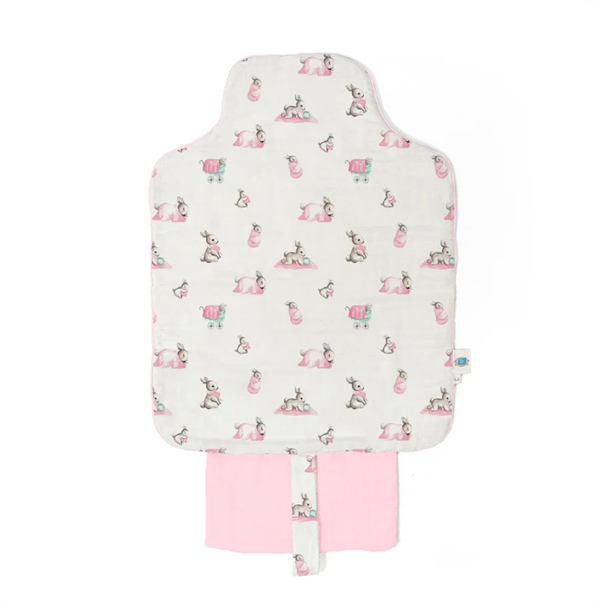 Deux Lapins Çantalı Pratik Katlanabilir Alt Değiştirme Matı Pembe bebe lapin