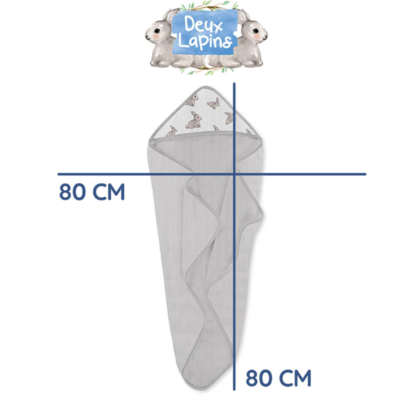 Deux Lapins Havlu Pembe bebe lapin