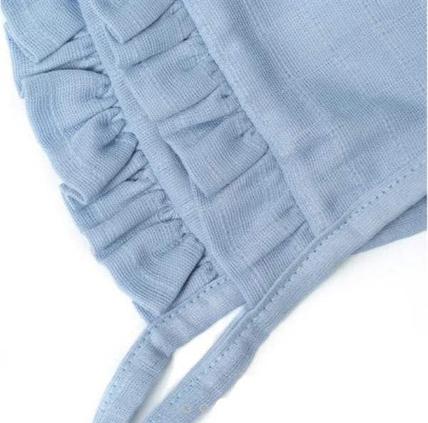 Deux Lapins Müslin Bebek Başlığı Açık mavi