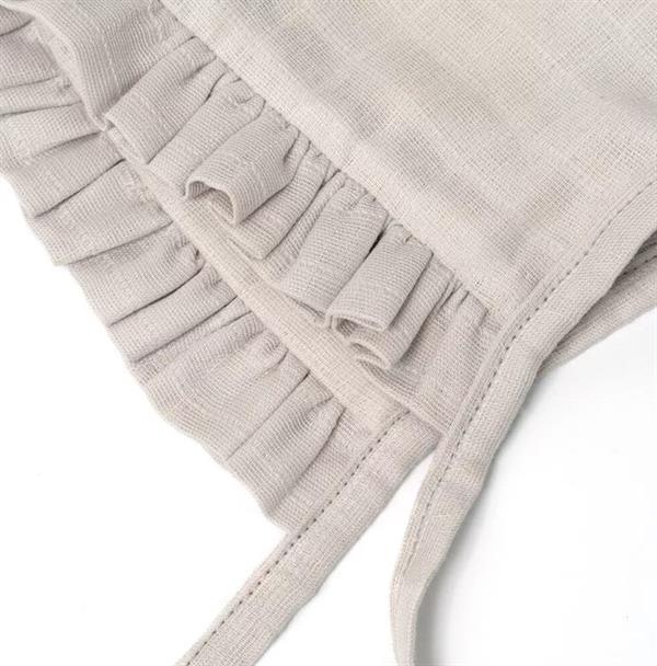 Deux Lapins Müslin Bebek Başlığı Açık gri