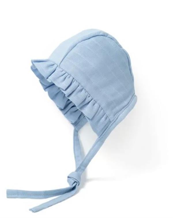 Deux Lapins Müslin Bebek Başlığı Açık mavi