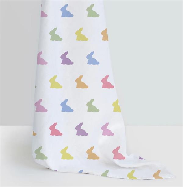 Deux Lapins Müslin Örtü 100X100 Gökkuşağı