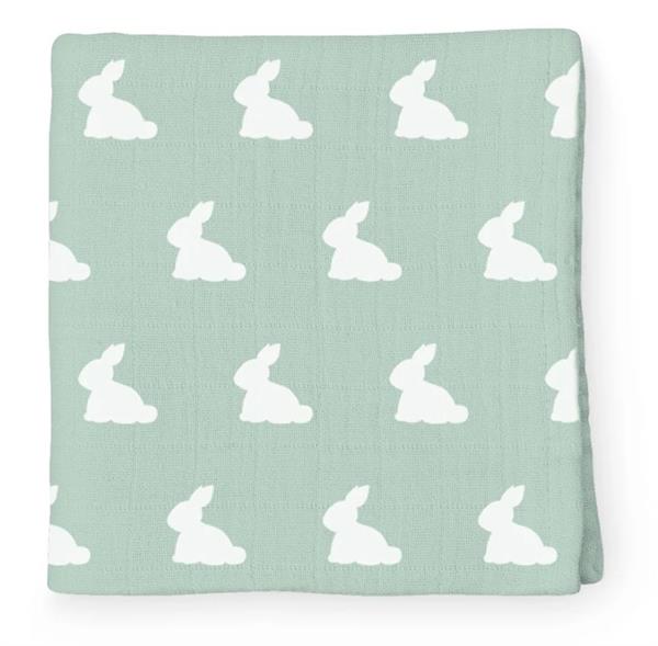 Deux Lapins Müslin Örtü 100X100 Matcha