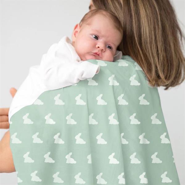 Deux Lapins Müslin Örtü 100X100 Matcha