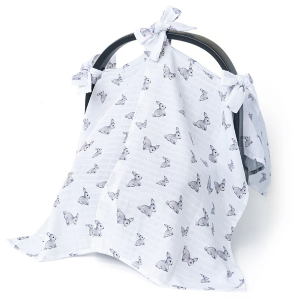 Deux Lapins Puset Örtüsü İconic gri tavşan