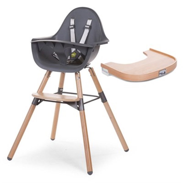 EVOLU 2 MAMA SANDALYESİ, NATUREL / ANTRASIT + NATUREL TEPSİ