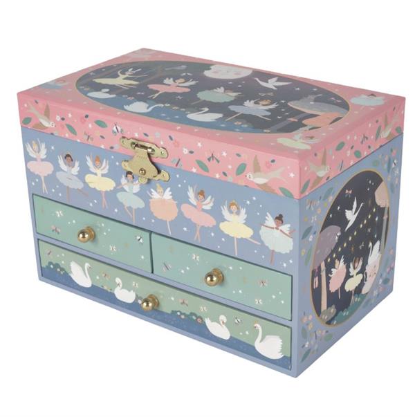 Floss & Rock 3 Cekmeceli Müzikli Mücevher Kutusu / Enchanted