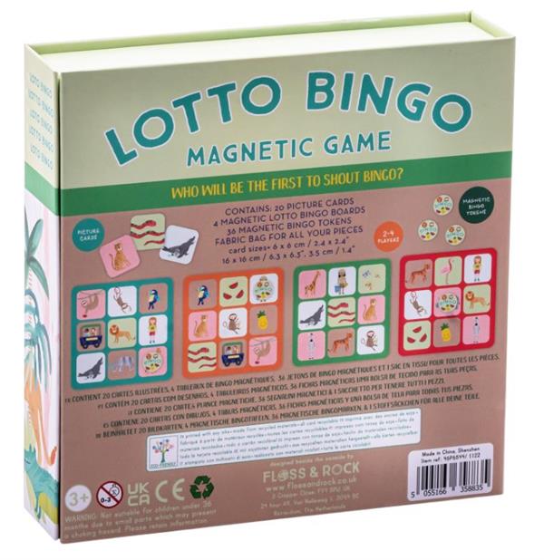 Floss & Rock Mıknatıslı Bingo Şans Oyunu / Jungle