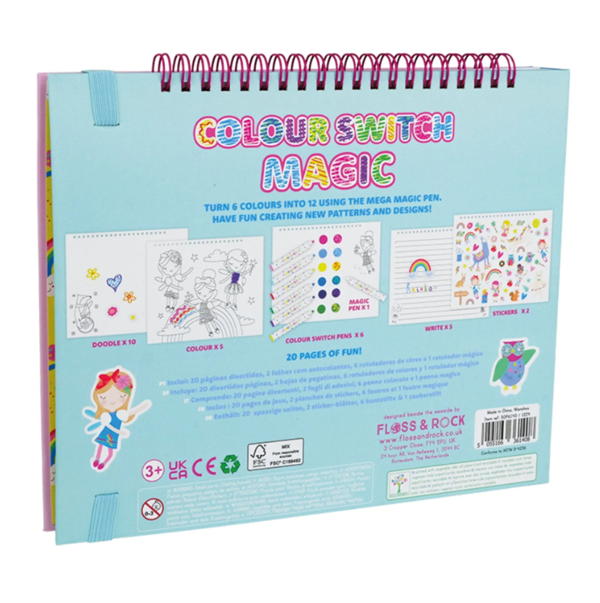 Floss & Rock Renk Değiştiren Sihirli Aktivite Kitabı- Rainbow Fairy