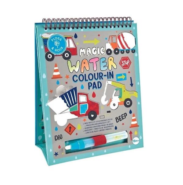 Floss & Rock Renk Değiştiren Water Magic Boyama Kitabı / Construction