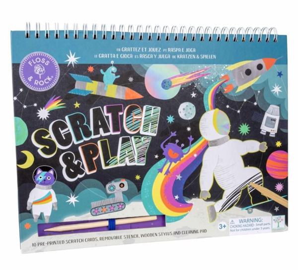 Floss & Rock Scratch and Play Aktivite Kitabı / Space