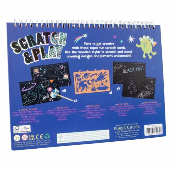 Floss & Rock Scratch and Play Aktivite Kitabı / Space