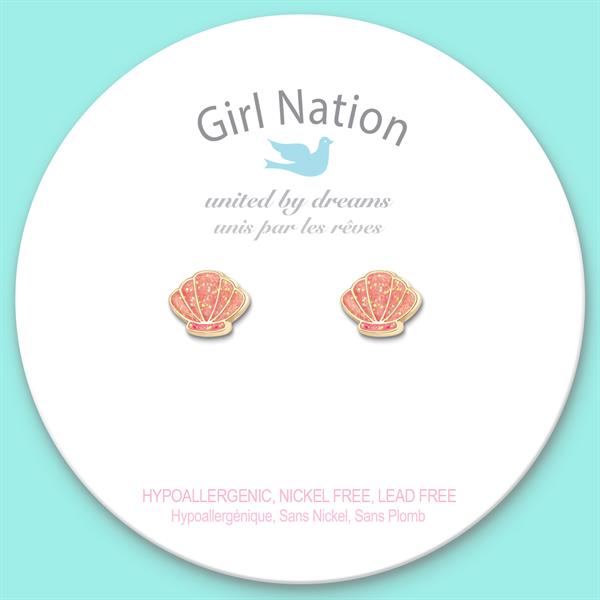 Girl Nation İğneli Küpe - Shell-abrate
