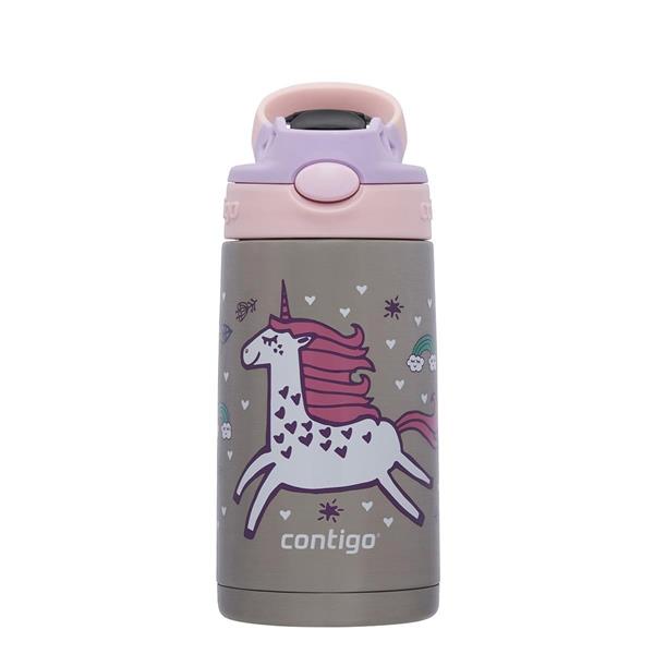 Gizmo Flip Unicorn Çelik Çocuk Suluğu 420ml Pembe