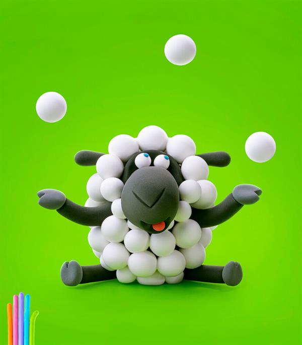 Hava ile Kuruyan Kil (6lı kutu) - Hayvanlar (İnek, Köpek, Koyun)