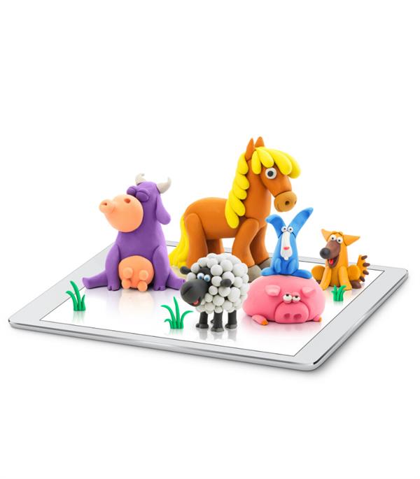 Hava ile Kuruyan Kil (6lı kutu) - Hayvanlar (İnek, Köpek, Koyun)