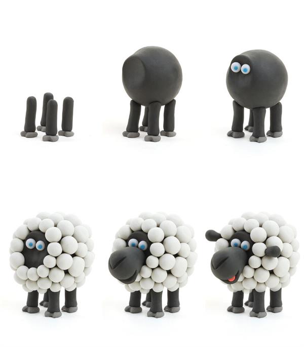 Hava ile Kuruyan Kil (6lı kutu) - Hayvanlar (İnek, Köpek, Koyun)