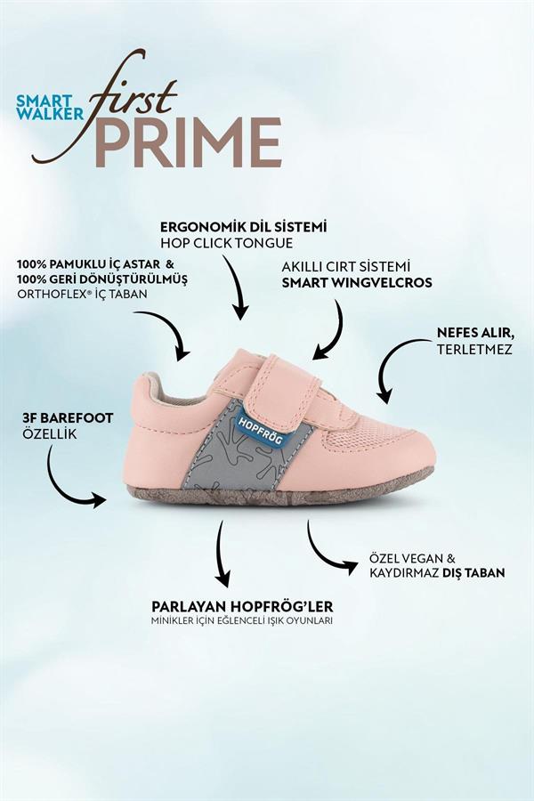 Hopfrög Barefoot İlk Adım Ayakkabısı Pembe