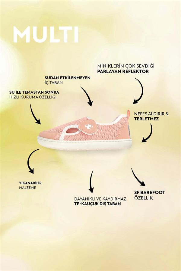 Hopfrög Barefoot Multi Ayakkabı Pembe