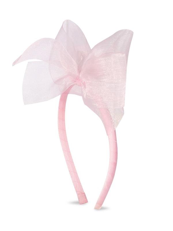 İpobomi Organze Fiyonk Taç Pembe