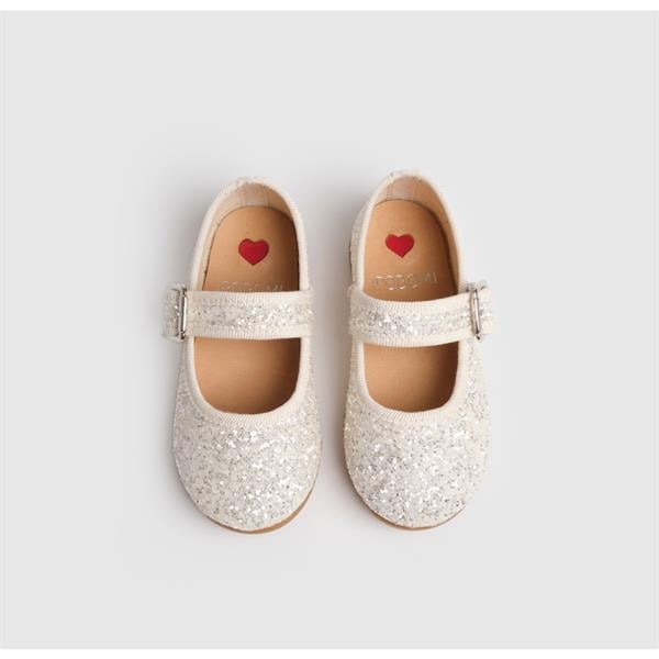 İpobomi Sparkle Tabanlı Babet Beyaz